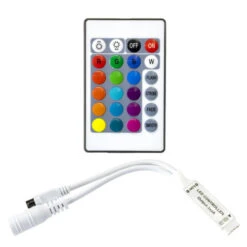 Adacel shop 42 12 Volt Mini LED RGB Neon Strip Light Controller With 24 Key Wireless Remote