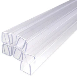 24 Inch X 7/16 Inch LED Neon Strip Light Mounting Track - Clear PVC Channel (10 Pack) - 120 Volt