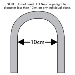 RGB Color Changing SMD LED Neon Rope Light - 120 Volt - 148 Feet -Adacel shop Neon diagram safe bend radius 95404.1628015215