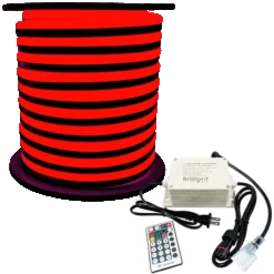 RGB Color Changing SMD LED Neon Rope Light - 120 Volt - 148 Foot Bundle