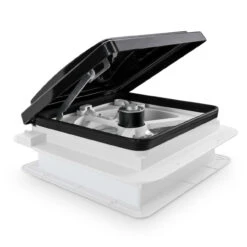 Adacel shop 30 11" X 11" RV Roof Vent Fan Black Lid