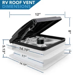Adacel shop -Adacel shop leisure coachworks 11 x 11 rv roof vent fan black lid 20520.1671153650