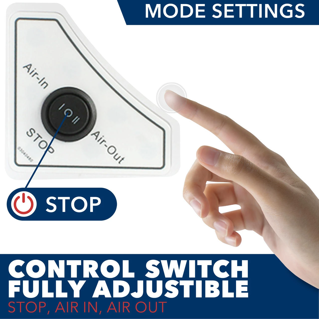 14" X 14" RV Roof Vent 2-Way 1 Speed Fan With Manual Riser And Smoked Lid 3 14" X 14" RV Roof Vent 2-Way 1 Speed Fan With Manual Riser And Smoked Lid - Image 3