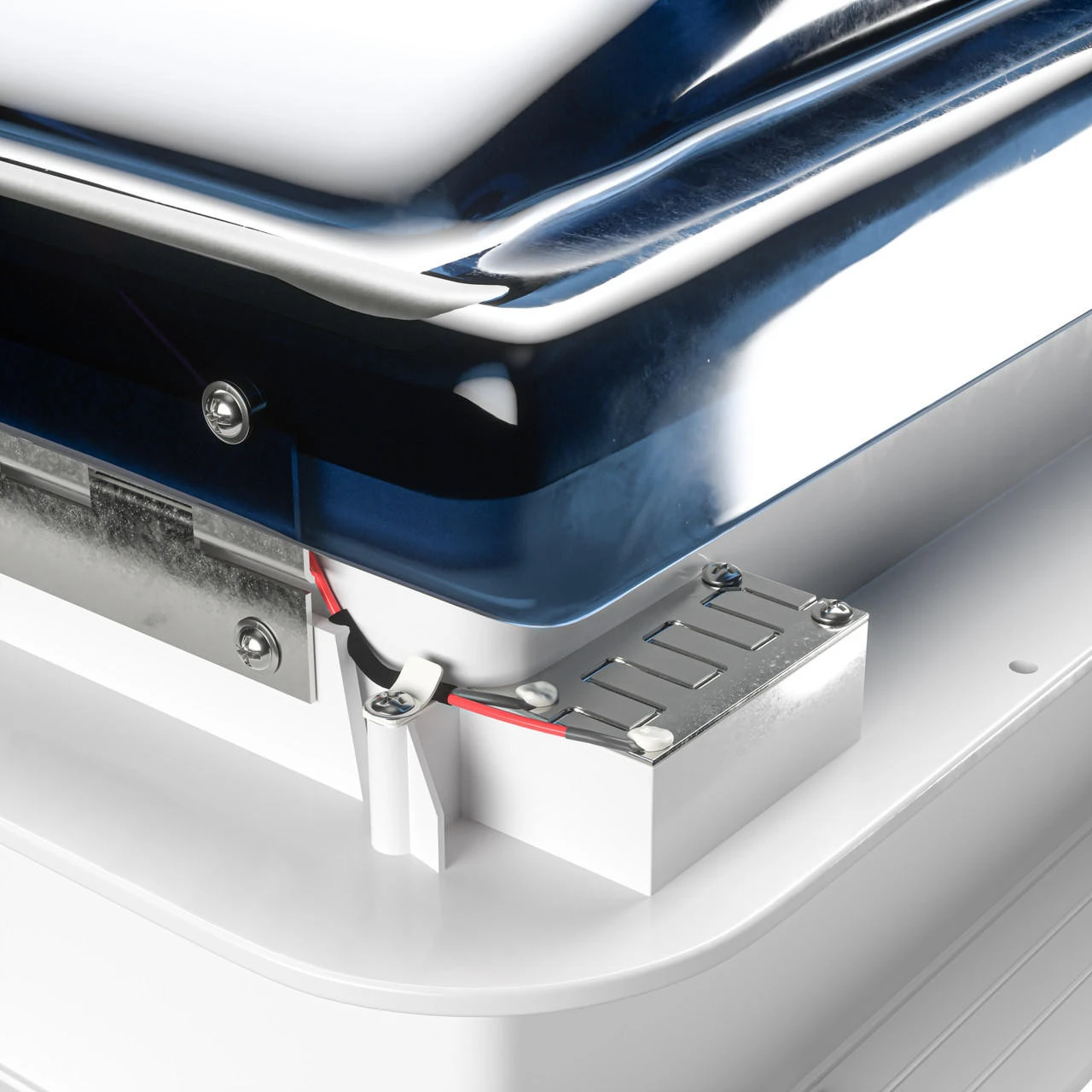 14" X 14" RV Roof Vent 2-Way 5 Speed Fan With Powered Riser Rain Sensor Remote And Smoked Lid 6 14" X 14" RV Roof Vent 2-Way 5 Speed Fan With Powered Riser Rain Sensor Remote And Smoked Lid - Image 6