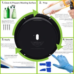 Angled Bezel For 8.5" Round Scare Light -Adacel shop leisure coachworks angled bezel for 8.5 round scare light 92157.1642093541