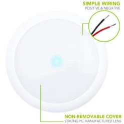 LED RV Boat Surface Ceiling Light With Touch Switch 7" Slim LED Panel 12V 750LM -Adacel shop leisure led led rv boat surface ceiling light with touch switch 7 slim led panel 12v 750lm 21164.1642093567