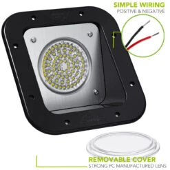 LED RV Exterior Porch Utility 12v 1100 Lumen Warrior Flood Lighting Fixture -Adacel shop leisure led led rv exterior porch utility 12v 1100 lumen warrior flood lighting fixture 38144.1660082655