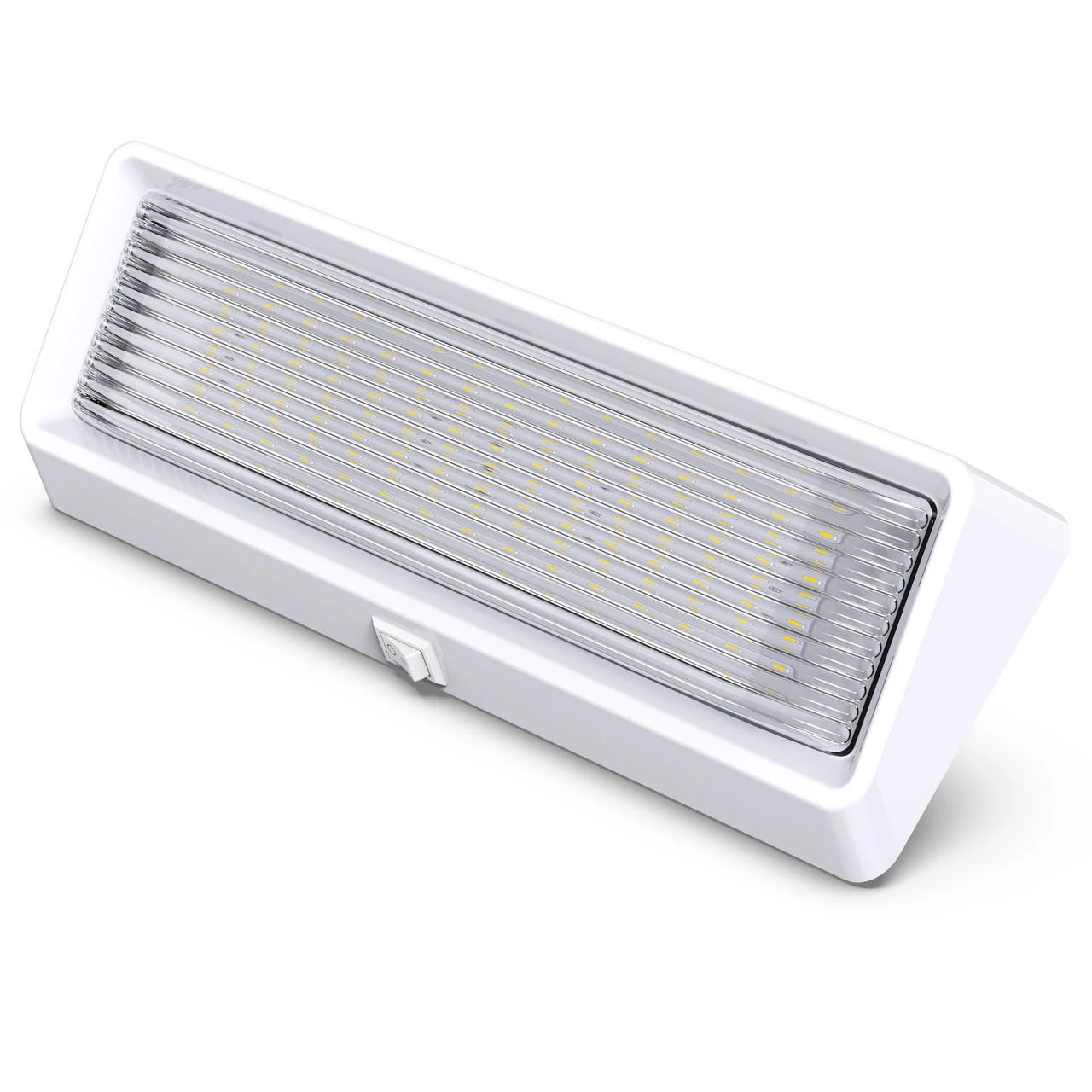 LED RV Exterior Porch Utility Light XL 12v 650 Lumen Lighting Fixture White Base 2 LED RV Exterior Porch Utility Light XL 12v 650 Lumen Lighting Fixture White Base - Image 2