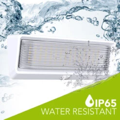 LED RV Exterior Porch Utility Light XL 12v 650 Lumen Lighting Fixture White Base 18 LED RV Exterior Porch Utility Light XL 12v 650 Lumen Lighting Fixture White Base -Adacel shop leisure led led rv exterior porch utility light xl 12v 650 lumen lighting fixture white base 82296.1642098948