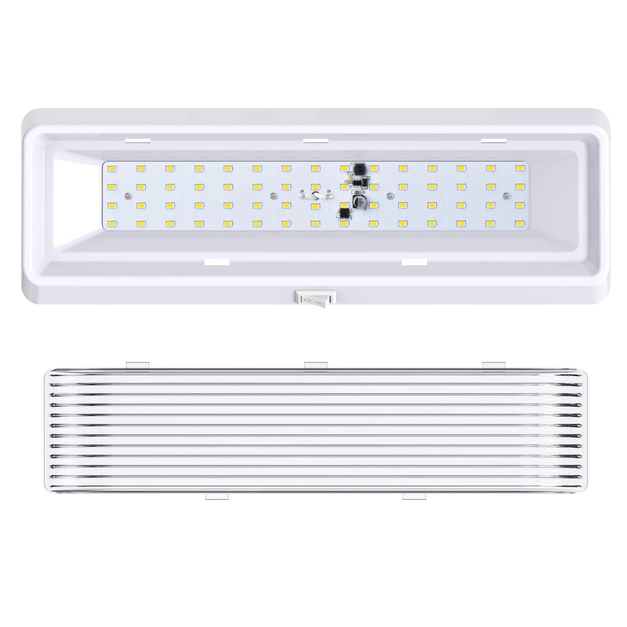 LED RV Exterior Porch Utility Light XL 12v 650 Lumen Lighting Fixture White Base 4 LED RV Exterior Porch Utility Light XL 12v 650 Lumen Lighting Fixture White Base - Image 4