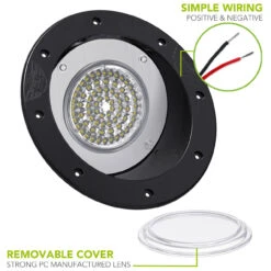 LED RV Exterior Round Recessed Mount Porch Utility 12v 1100 Lumen Warrior Flood Lighting Fixture -Adacel shop leisure led led rv exterior round recessed mount porch utility 12v 1100 lumen warrior flood lighting fixture 32505.1660082630