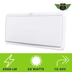 LED RV LED Ceiling Interior Light Fixture 2000 Lumen With Touch Dimmer Switch 12V 21 X 8" Natural White 4000-4500K With White Trim -Adacel shop leisure led led rv led ceiling interior light fixture 2000 lumen with touch dimmer switch 12v 21 x 8 natural white 4000 4500k with white trim 51060.1663110005