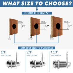 Leisure Coachworks 1 1/8" Keyed Tubular With Straight Cam Lock Latch Keyed Alike ( 1 1/8") -Adacel shop leisure lock leisure coachworks 1 18 keyed tubular with straight and offset cam lock latch keyed alike 1 18 64509.1642094734